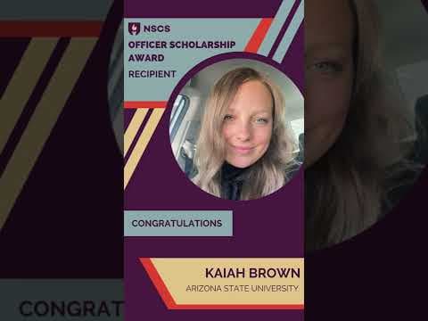 2022 NSCS Officer Scholarship Recipient, Kaiah Brown