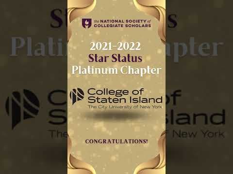 2021-2022 Star Status Platinum Chapter of the Year, CUNY College of Staten Island