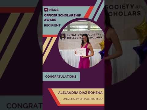 2022 NSCS Officer Scholarship Recipient, Alejandra Diaz Rohena