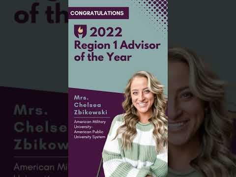 2022 Region 1 Advisor of the Year Chelsea Zbikowski