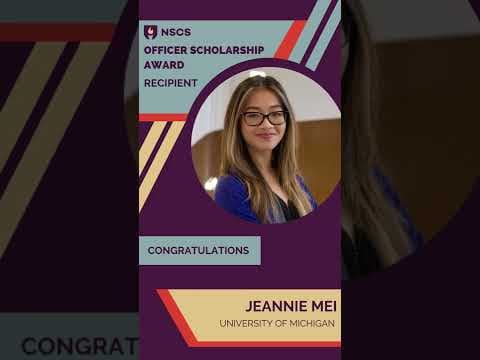 2022 NSCS Officer Scholarship Recipient, Jeannie Mei