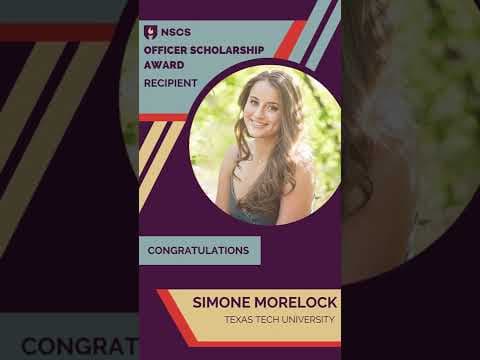 2022 NSCS Officer Scholarship Recipient, Simone Morelock