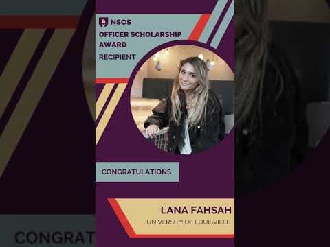 2022 NSCS Officer Scholarship Recipient, Lana Fahsah