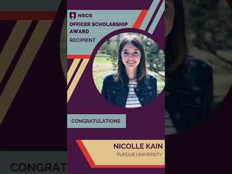 2022 NSCS Officer Scholarship Recipient, Nicolle Kain