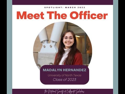 NSCS Officer Spotlight Madalyn Hernandez