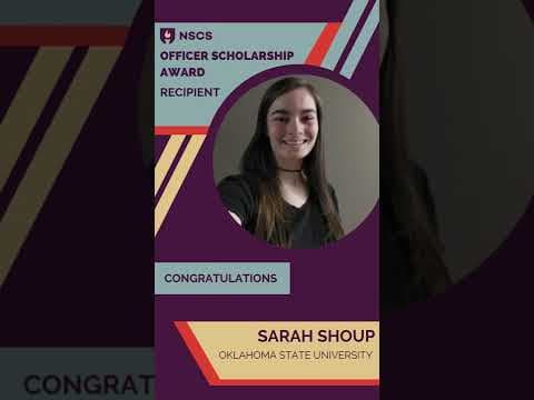 2022 NSCS Officer Scholarship Recipient, Sarah Shoup