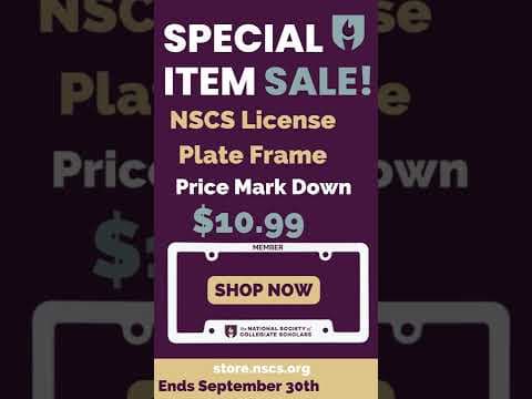 NSCS License Plate Frame Sale
