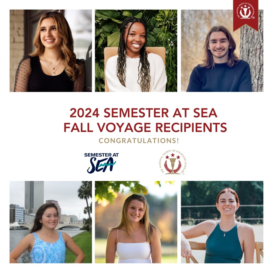 Celebrating the 2024 Semester at Sea Fall Voyage Scholarship Recipients with the National Society of Collegiate Scholars