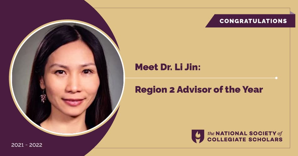 Meet Dr. Li Jin: Region 2 Advisor of the Year