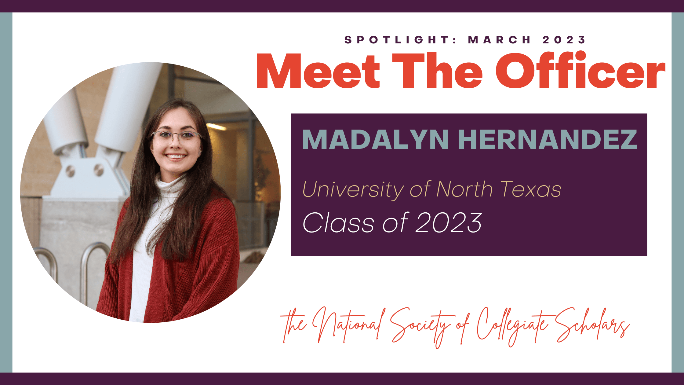NSCS Chapter Officer Spotlight: Madalyn Hernandez