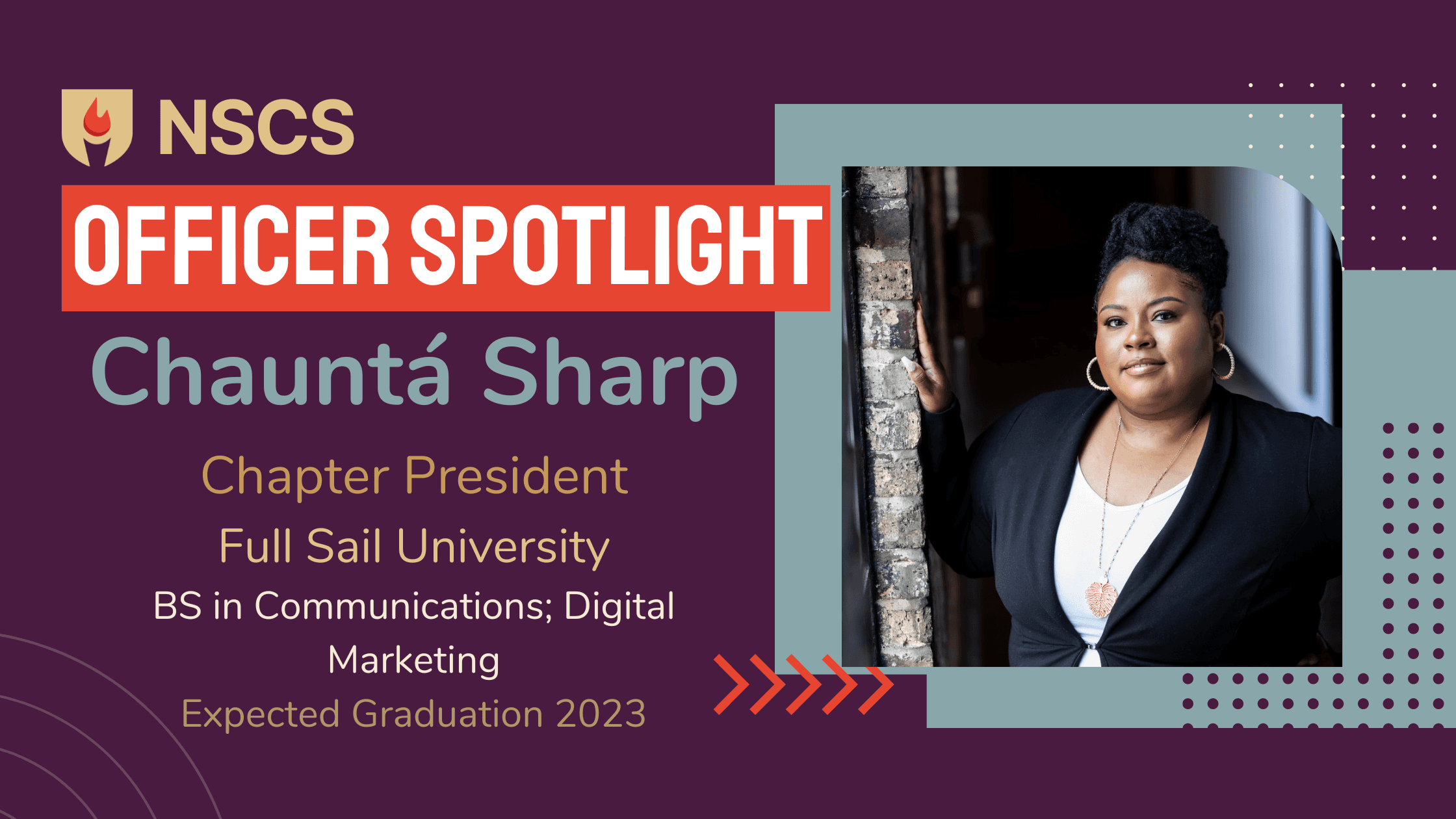 NSCS Chapter Officer Spotlight: Chauntá Sharp