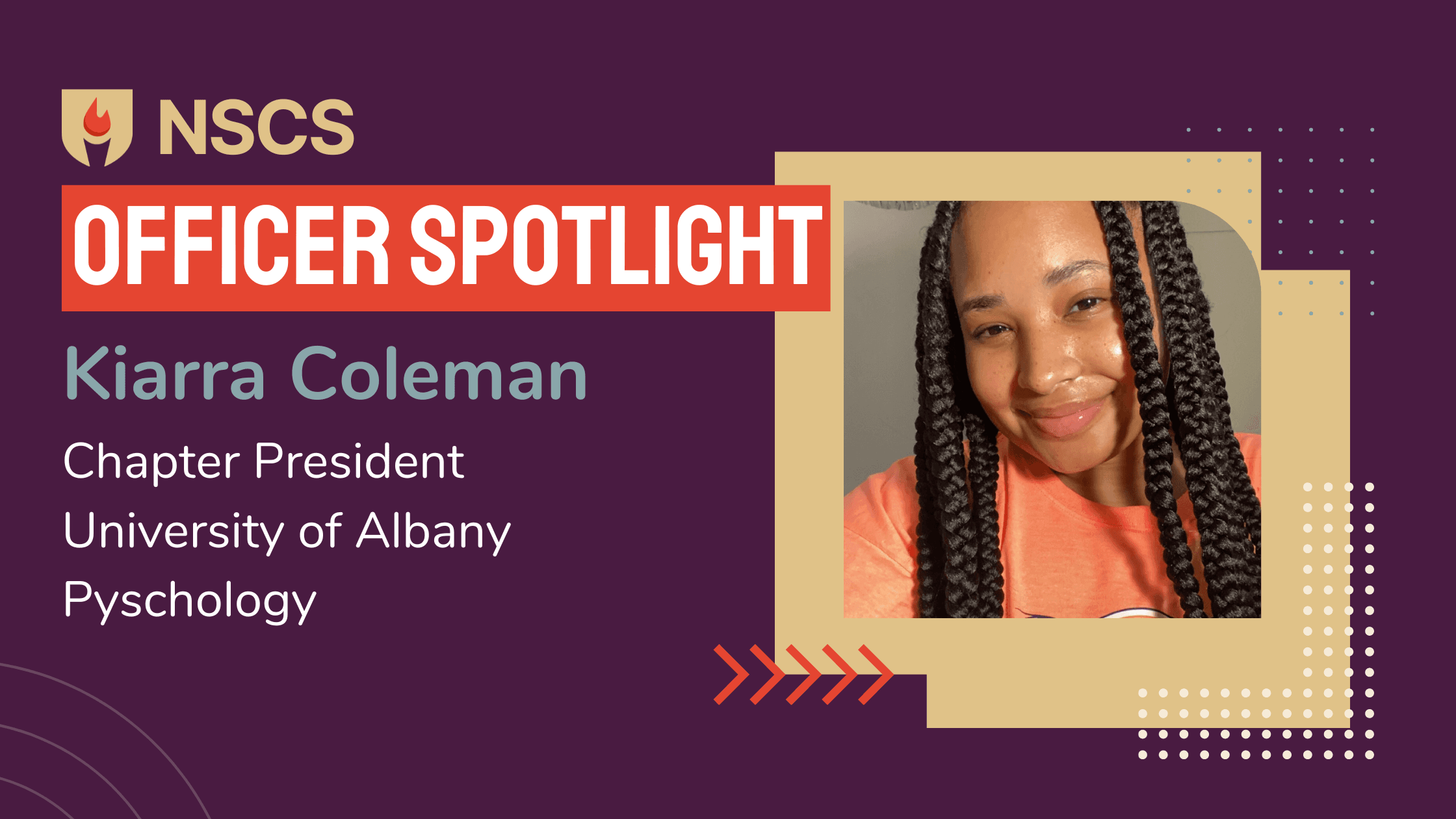 NSCS Chapter Officer Spotlight: Kiarra Coleman