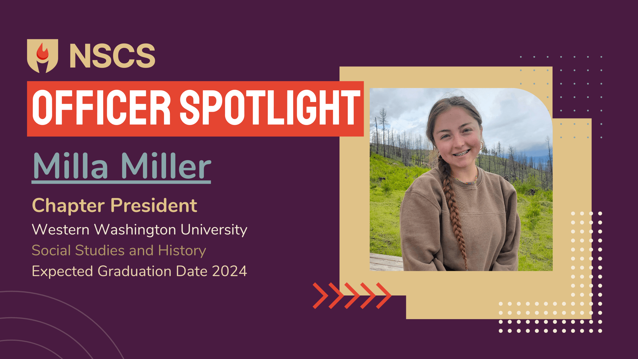 NSCS Chapter Officer Spotlight: Milla Miller
